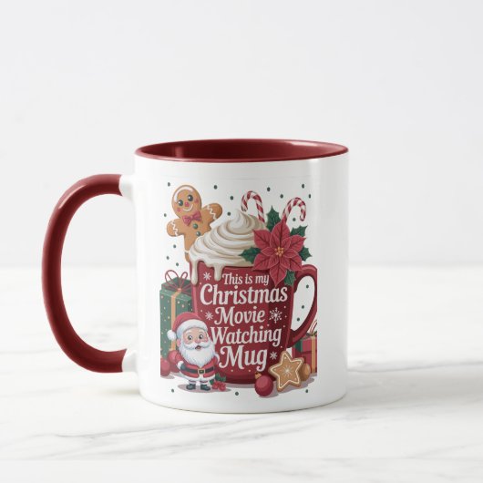 クリスマス映画鑑賞マグカップ Xmas マグカップ (左)