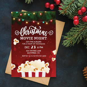 クリスマス映画鑑賞会の招待状 招待状