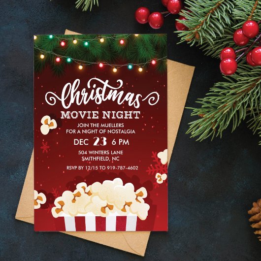 クリスマス映画鑑賞会の招待状 招待状