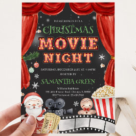 クリスマス映画鑑賞会ホリデーパーティー 招待状