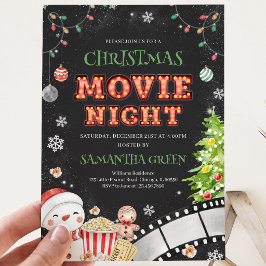 クリスマス映画鑑賞会ホリデーパーティー 招待状