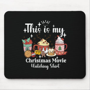 クリスマス映画鑑賞Tシャツ ファミリーM マウスパッド