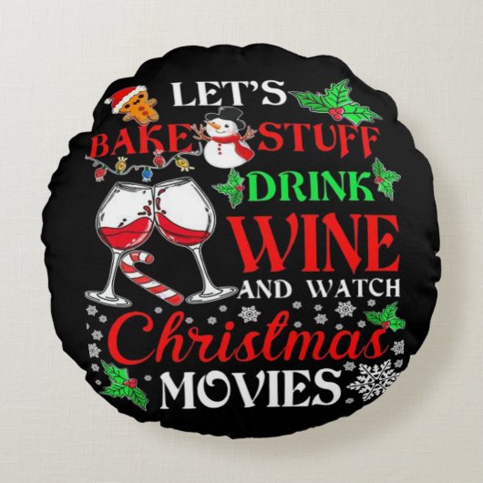 クリスマス映画 ラウンドクッション (正面)