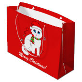 クリスマス時にクリスマス猫 ラージペーパーバッグ (裏面アングル)
