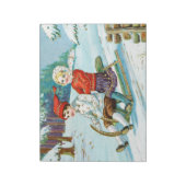 クリスマス時のそり乗り ノートパッド (回転)