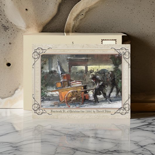 クリスマス時のヴィンテージクリスマス14日 ポストカード