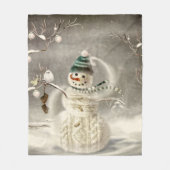 クリスマス時刻 フリースブランケット (正面)