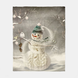 クリスマス時刻 フリースブランケット