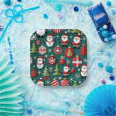 クリスマス時刻 ペーパープレート (パーティー)