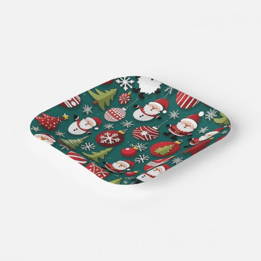 クリスマス時刻 ペーパープレート (傾斜あり)