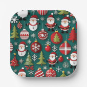 クリスマス時刻 ペーパープレート (正面)