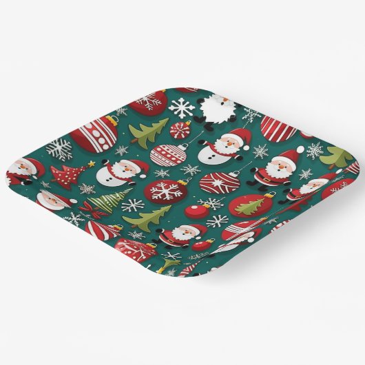 クリスマス時刻 ペーパープレート (傾斜あり)