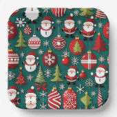 クリスマス時刻 ペーパープレート (正面)