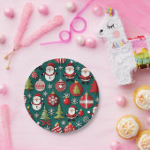 クリスマス時刻 ペーパープレート (パーティー)