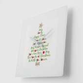 ****クリスマス時計の季節**** スクエア壁時計 (傾斜)