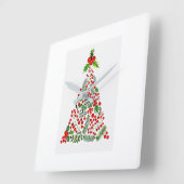 ****クリスマス時計の季節**** スクエア壁時計 (傾斜)