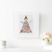 ****クリスマス時計の季節**** スクエア壁時計 (ホーム)