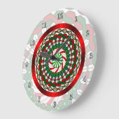 クリスマス時計の色 ラージ壁時計 (傾斜)