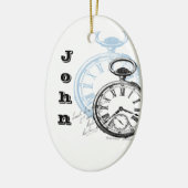 クリスマス時計の飾り セラミックオーナメント (左)