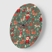 クリスマス時計 ラージ壁時計 (傾斜)