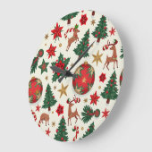 クリスマス時計 ラージ壁時計 (傾斜)