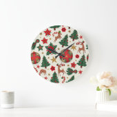 クリスマス時計 ラージ壁時計 (ホーム)