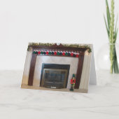 クリスマス暖炉か炉 シーズンカード (裏面)