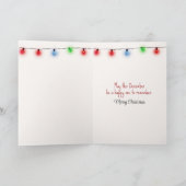 クリスマス暖炉と石炭の袋 カード (内部)