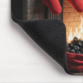 クリスマス暖炉と石炭の袋 マウスパッド (コーナー)