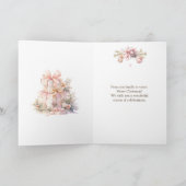 クリスマス暖炉の隣人ホリデーカード シーズンカード (内部)