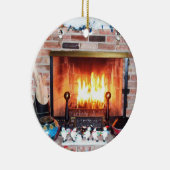 クリスマス暖炉オーナメント セラミックオーナメント (右)
