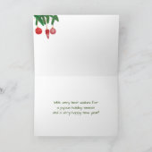 クリスマス暖炉ギフト雪の球効果 シーズンカード (内部)