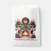 クリスマス暖炉 フェイバーバッグ (正面)