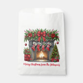 クリスマス暖炉 フェイバーバッグ (正面)