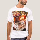 クリスマス書のある本に載っている人 Tシャツ (正面)