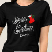 クリスマス書道サンタのスウィートアート編集可能 トライブレンドＴシャツ