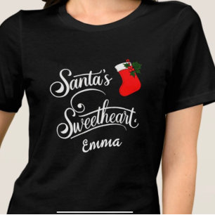 クリスマス書道サンタのスウィートアート編集可能 トライブレンドTシャツ