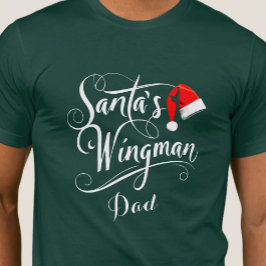 クリスマス書道サンタのWingman編集可能 Tシャツ