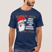 クリスマス最も可能性が…ジョークTシャツ Tシャツ (正面)