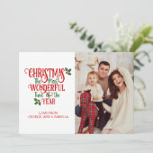 クリスマス最も素晴らしい季節の写真 カード (スタンド正面)