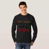 クリスマス最も飲みやすいChrを飲おもしろいむ Tシャツ (正面フル)