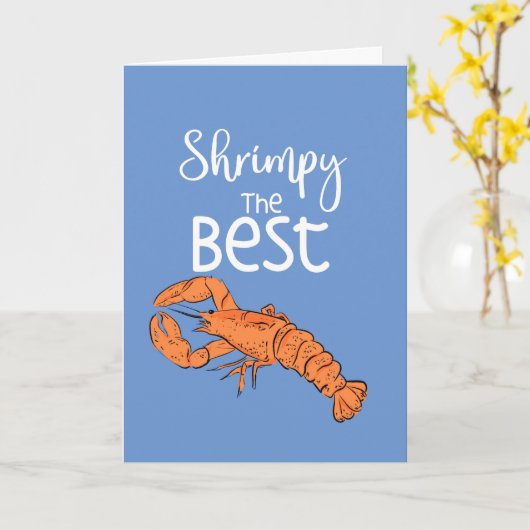 クリスマス最高ののロブスターを金切り感謝していする カード (黄色い花)