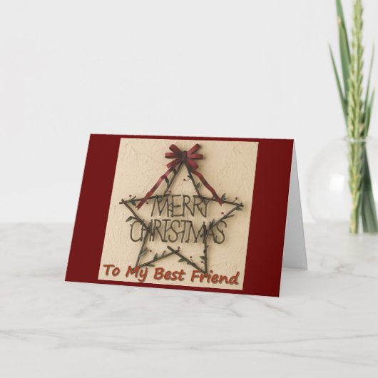 クリスマス最高のの友達のクリスマススター シーズンカード (正面)