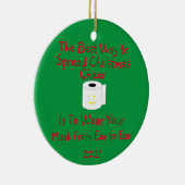 クリスマス最高のの応援の陶磁のを広める方法 セラミックオーナメント (右)