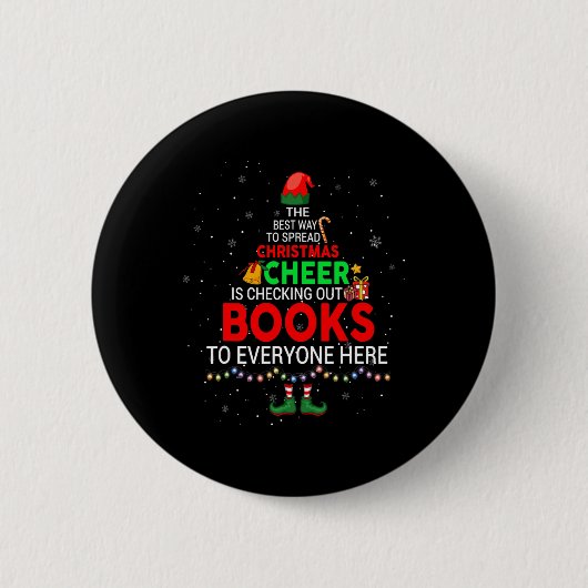 クリスマス最高のの応援を広げる方法がチェックされている 缶バッジ (正面)