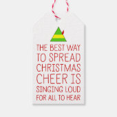 クリスマス最高のの応援を広める方法 ギフトタグ (正面)
