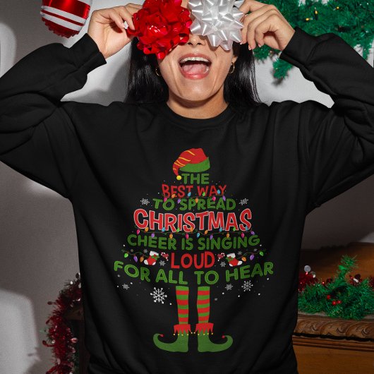 クリスマス最高のの応援を広める方法 スウェットシャツ