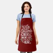 クリスマス最高のの応援休暇を広げる方法 エプロン (着用した状態)