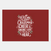 クリスマス最高のの応援休暇を広げる方法 ラッピングペーパーシート (正面)