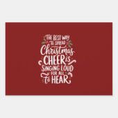 クリスマス最高のの応援小妖精や小人のクリスマスを広げる方法 ラッピングペーパーシート (正面)